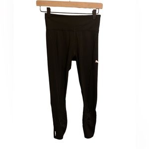 Puma girls small black leggings with back mesh pocket